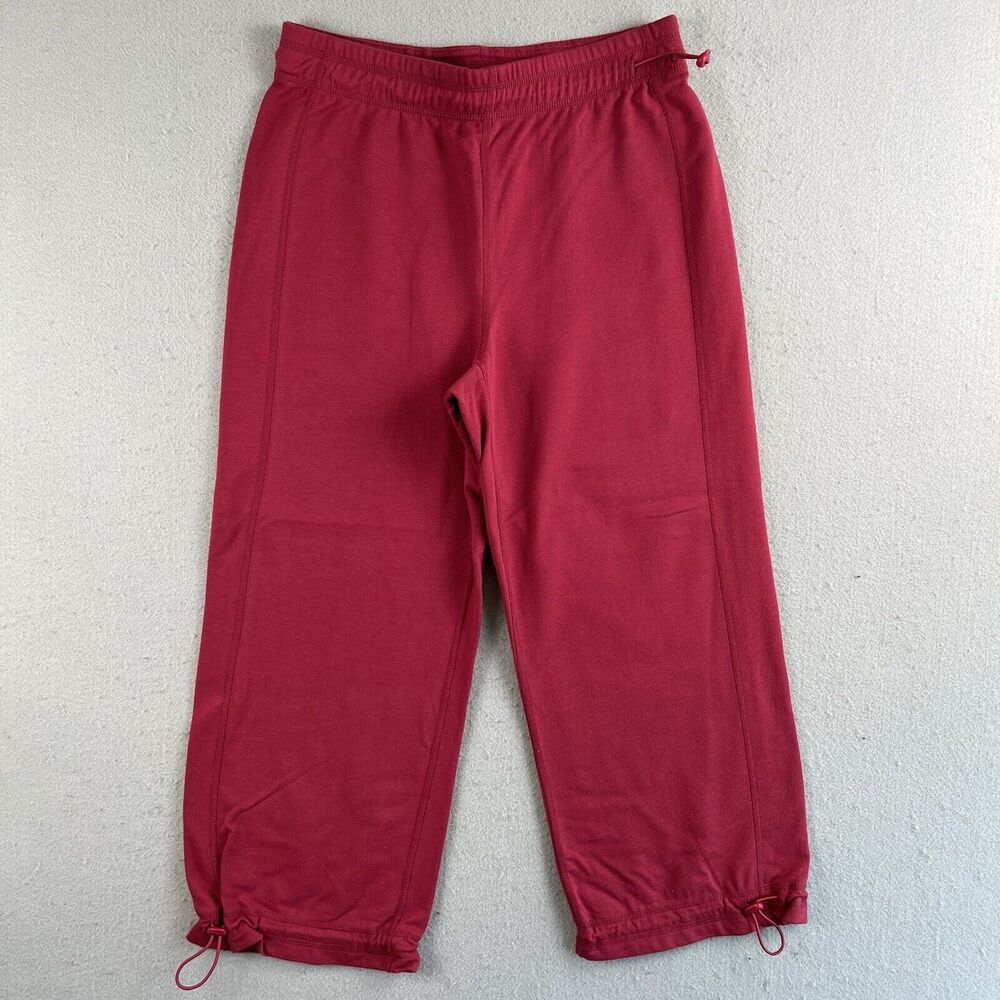 NWT J.Jill Capri Pants‎ Womens XS Red Stretch Mid Rise Crop Elastic Hem